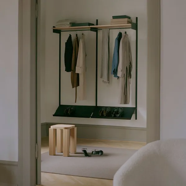 Wardrobe 2 Hylle Sort / Eik