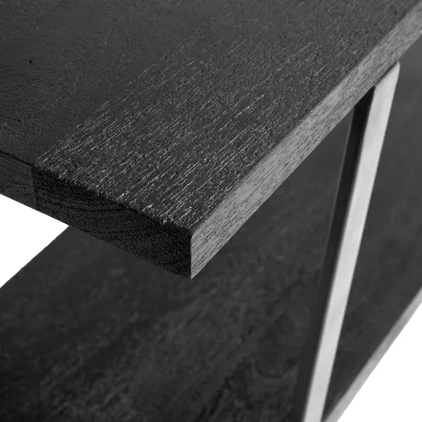 Quill Konsolbord / Boghylde H75 cm Sort Mangotræ / Jern
