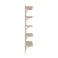 Levi Wall Shelf 180 cm Big Aluminium / White Pigmented Oak