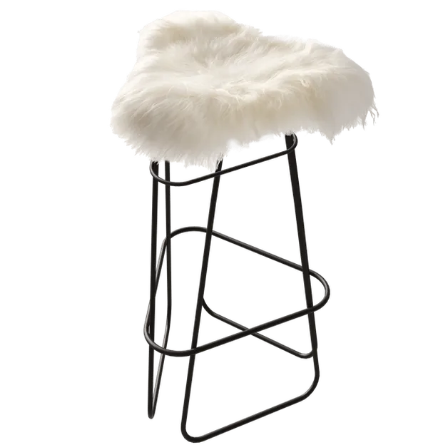 Iceland Barstol 82 cm Sort / Wild White