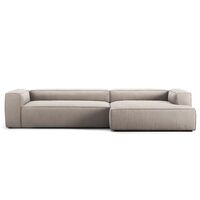 Grand 4-Personers Sofa chaiselong Højre Sandshell Beige