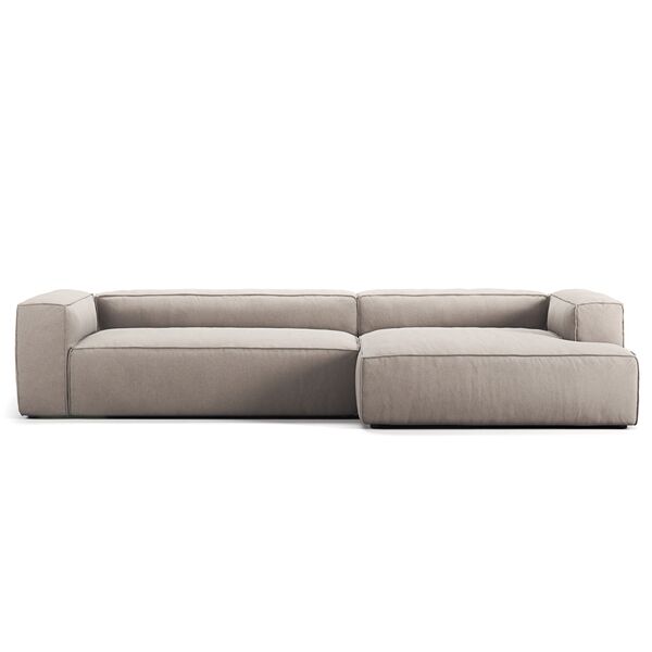 Grand 4-Personers Sofa chaiselong Højre Sandshell Beige