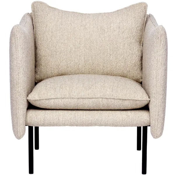 Tiki Armchair S W:70 cm Black Legs / Sand