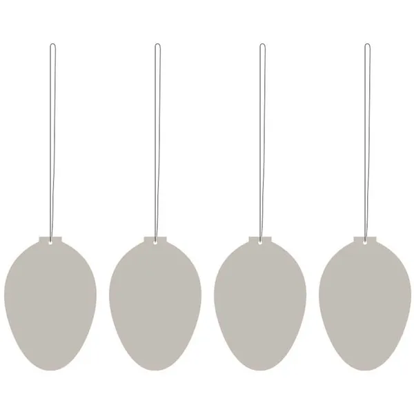 Egg Påskedekorasjon Rustfritt Stål 4-pk Sand