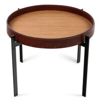 Single Deck Bord Cognac/Teak/Sort