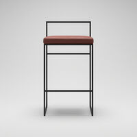 Barstol Med Ryggstöd 80 cm Svart / Brunt Läder