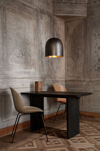 Private Skrivebord 120x60 cm Brown Black Bejdset Egetræ