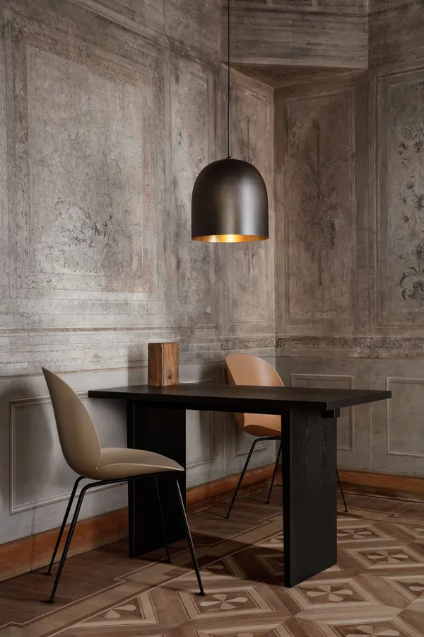 Private Skrivebord 120x60 cm Brown Black Bejdset Egetræ