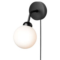 Apiales Vegglampe Med Ledning Sort