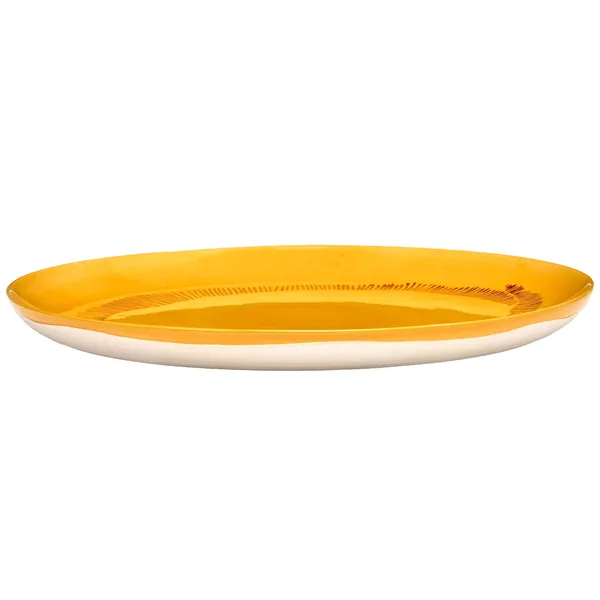 Feast Plate 265 cm Yellow / Red Striped
