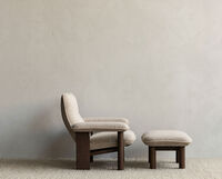 Brasilia Lenestol Mørkbeiset Eik / Bouclé 02 Beige