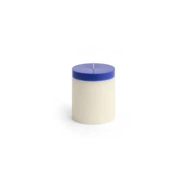 Silo Stearinlys Medium Ivory / Royal Blue