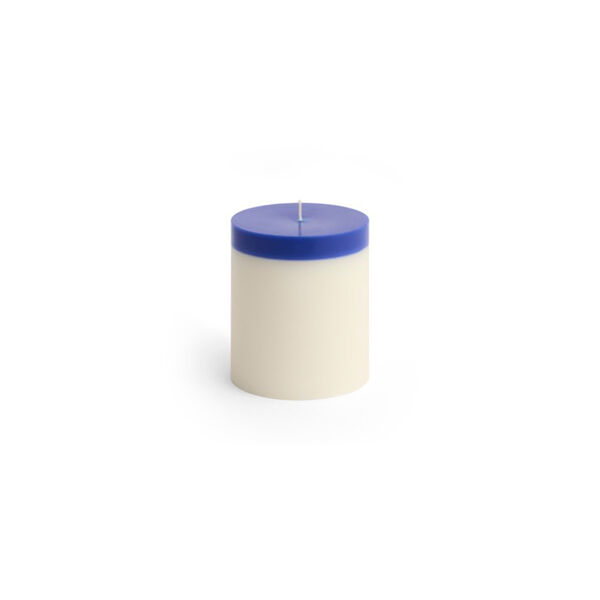 Silo Stearinlys Medium Ivory / Royal Blue