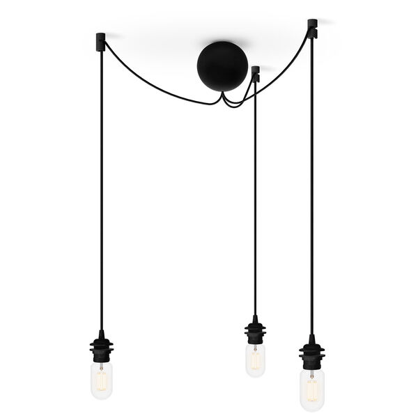 Cannonball Cluster 3 Taklampe Sort