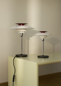 PH 80 Bordlampe Krom / Opalhvid