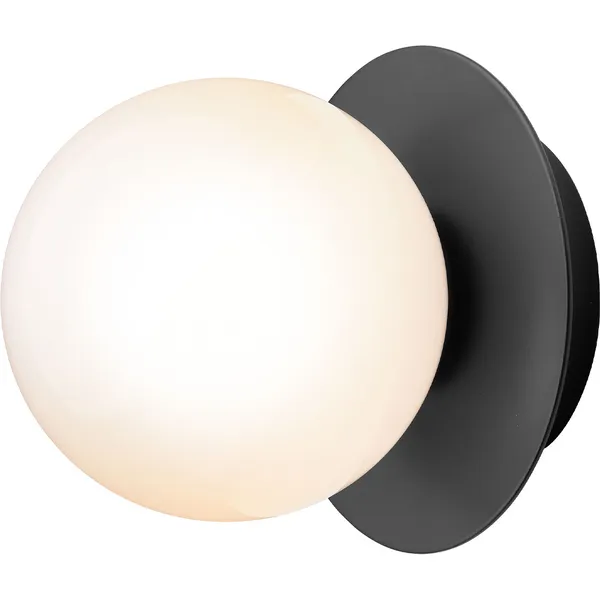Liila 1 Væg-/Loftslampe 140 mm Sort / Opal