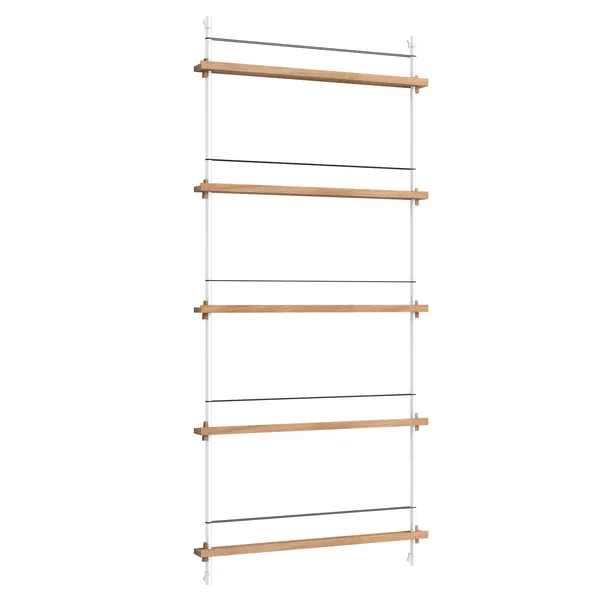 Magazine Hylle 85x188 cm Eik/Hvit