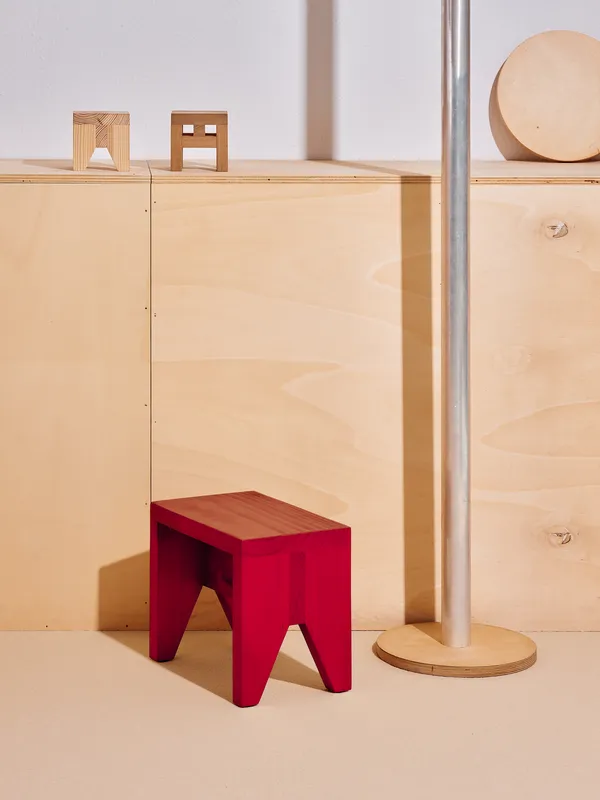 Manolito Stool Short Red