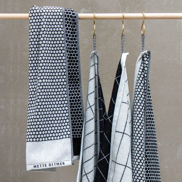 Grid Badlakan 70x140 cm Svart/Off-White