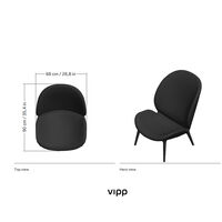 Lodge Loungestol Mörk Ek / Curly 09 Off-White