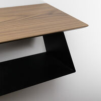 Edgy Wood Hylla Svart / Valnöt