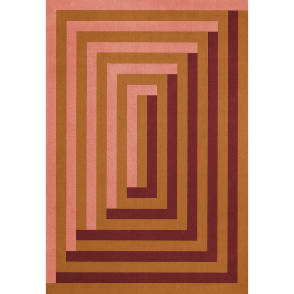Teklan Labyrinth Villamatto 180x270 cm Koralli / Pinkki