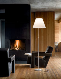 Costanza Floor Lamp Aluminum/White