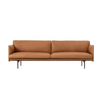 Outline Sofa 3-seters Sort Aluminium / Remix 163
