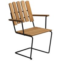 Armstol A2 Ubehandlet Teak / Sort
