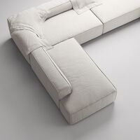 Grand 5-Paikkainen Sohva divaani Vasen Moon White