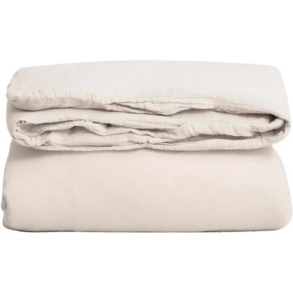 Eggshell Muslin Dynetrekk Enkel 210x150 cm