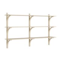Levi Wall Shelf 180 cm Medium Aluminium / Naturlack Ash