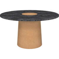 Sintra Spisebord Ø135 cm Sort Marmor / Cork