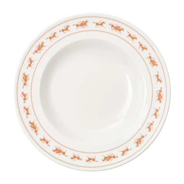 Saloon Dyb Tallerken 23 cm 2-pak Hvid