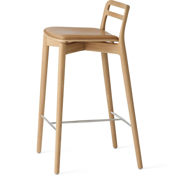 484 Cabin Counter Chair Lys Eg / Kamel Læder