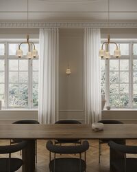 Asteea 3 Lysekrone Satin Brass / Klar