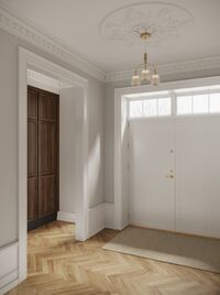 Asteea 3 Lysekrone Satin Brass / Klar