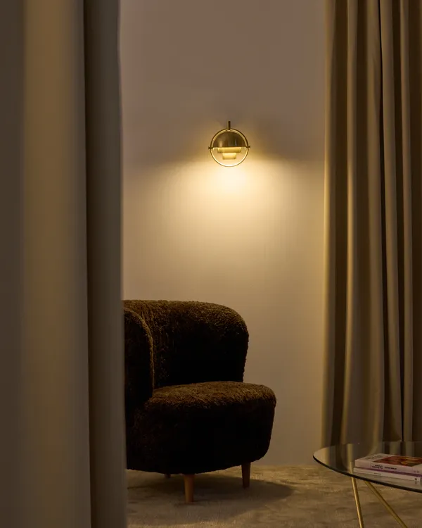 Multi-Lite Væglampe Brass Shiny / Brass