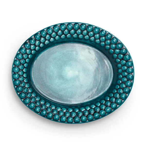 Bubbles Oval Tallrik 20 cm Ocean