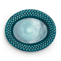 Bubbles Oval Tallrik 20 cm Ocean