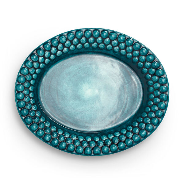 Bubbles Oval Tallrik 20 cm Ocean