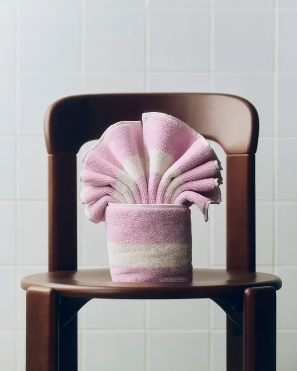 Stripe Towel 40x60 cm Cool Pink