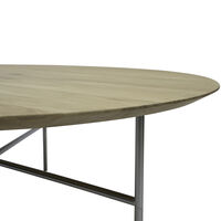 Tribeca Sidebord Lakkert Eik / Stål I Satengkrom 47 cm