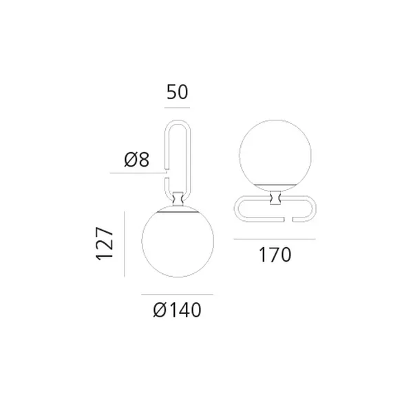 NH 1217 Bordlampe Messing