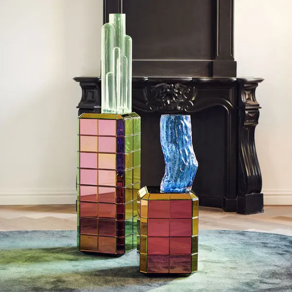 Vase Tree Log Blue M Vaasi Tummansininen 44 cm