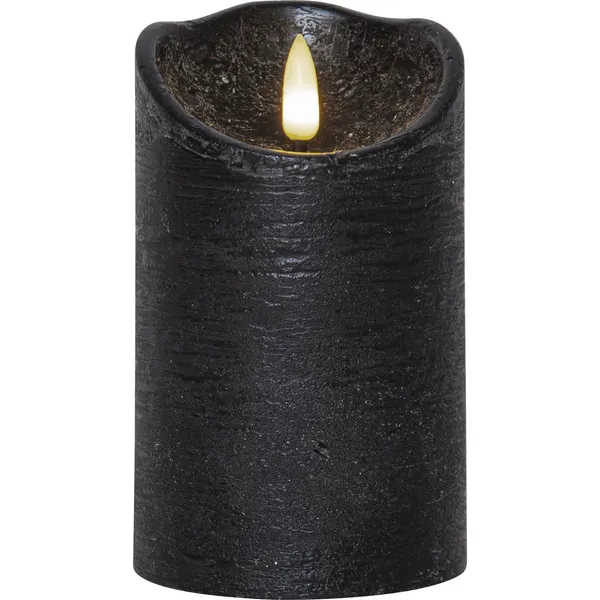 Flamme Rustic LED Kubbelys Svart 12 cm