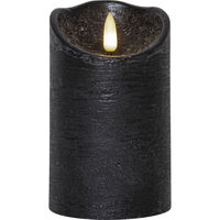 Flamme Rustic LED Kubbelys Svart 12 cm