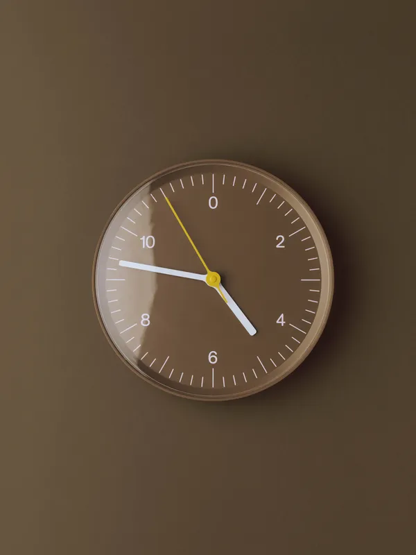 Wall Clock (Recycled) Brown