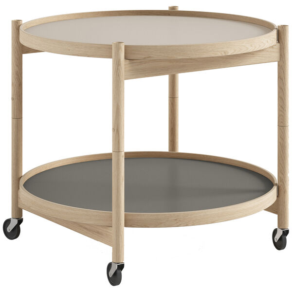 Bølling Brettbord Ø60 cm Ubehandlet Eik / Stein