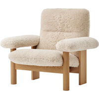 Brasilia Fåtölj Naturlig Ek / Sheepskin Nature